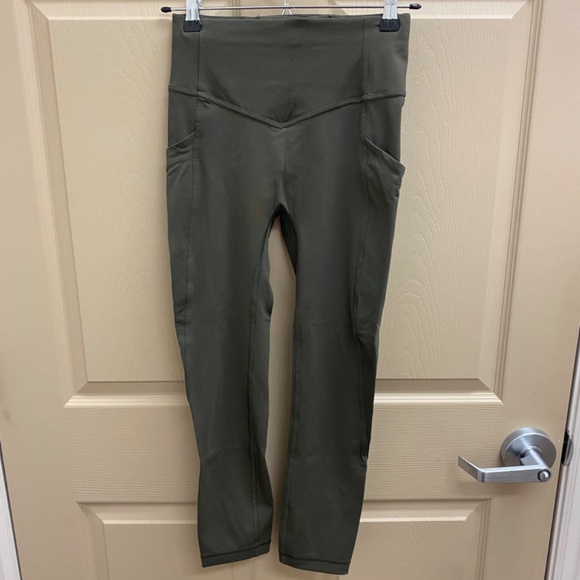 lululemon All The Right Places Crop legging, Size 4, Dark Olive, NWOT - Picture 2 of 3